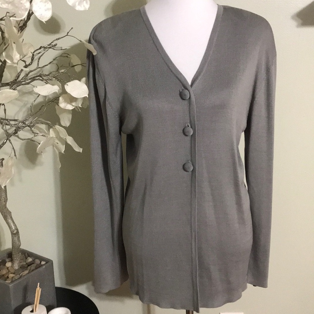 JONES NEW YORK SILK CARDIGAN